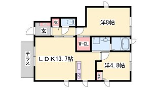 亀山駅 徒歩19分 1階の物件間取画像